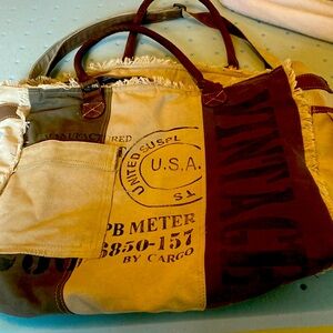 Vintage canvas tote bag.